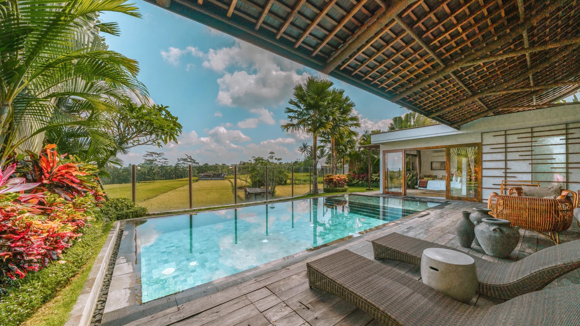 2 bedroom luxury pool villa at K Club Ubud overlooking lush rice paddies