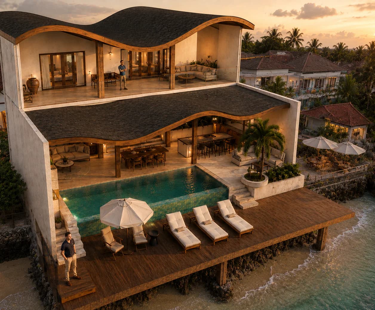 ocean front villa in nusa ceningan